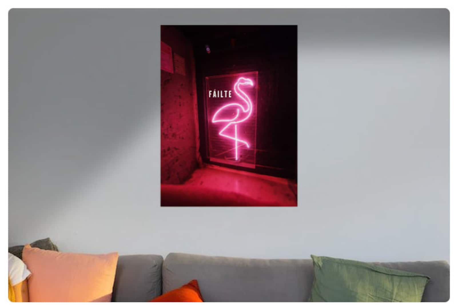 Fáilte, Irish Neon Print, Digital Print, Irish Made Gift Idea ...
