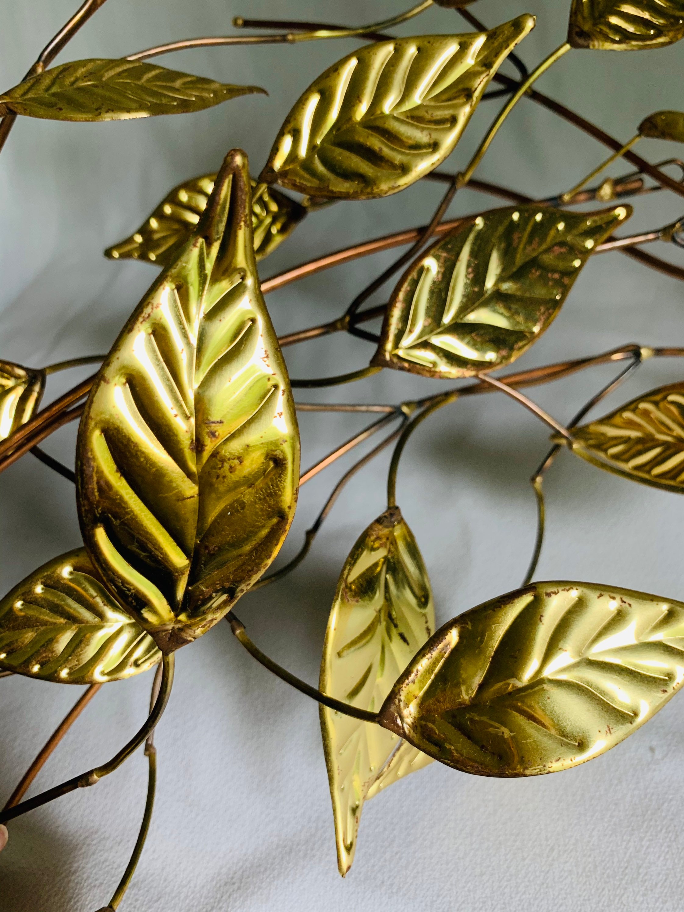 Brass leaves set pair of 2 Etsy