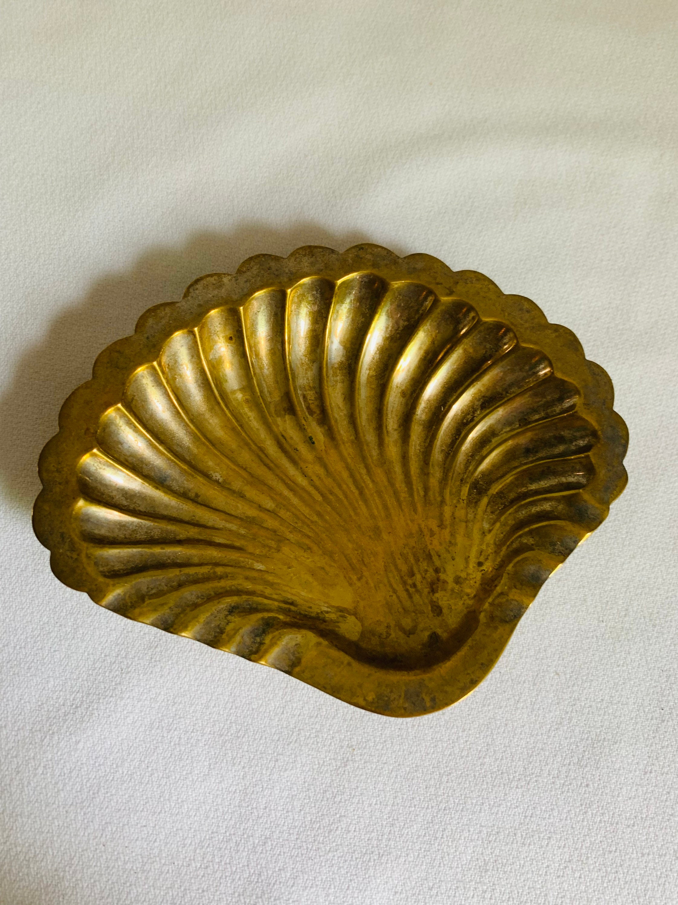 Vintage Brass Shell Trinket Dish for rings keys lots of Etsy