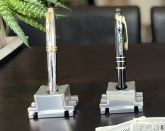 Modern Aluminum Pen Holder Set, Office Desk Decor, Made in Canada