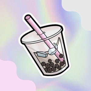 Boba Bubble Tea Bubble-free stickers Hand-Drawn Digitally