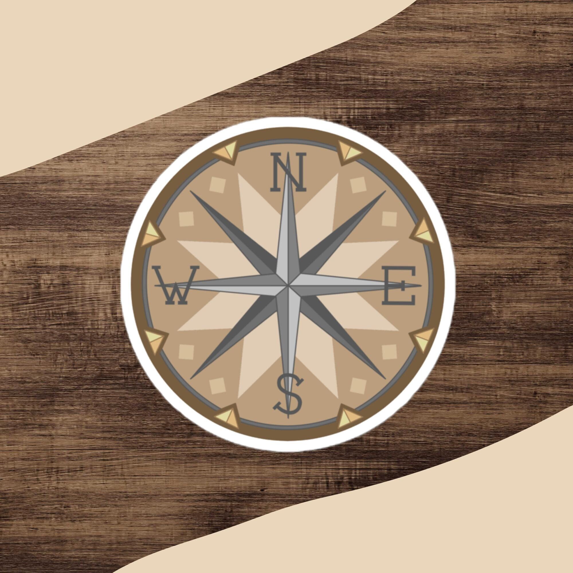 Adventure Compass Rose Sticker - Explorer Car Decal, Laptop, Water ...