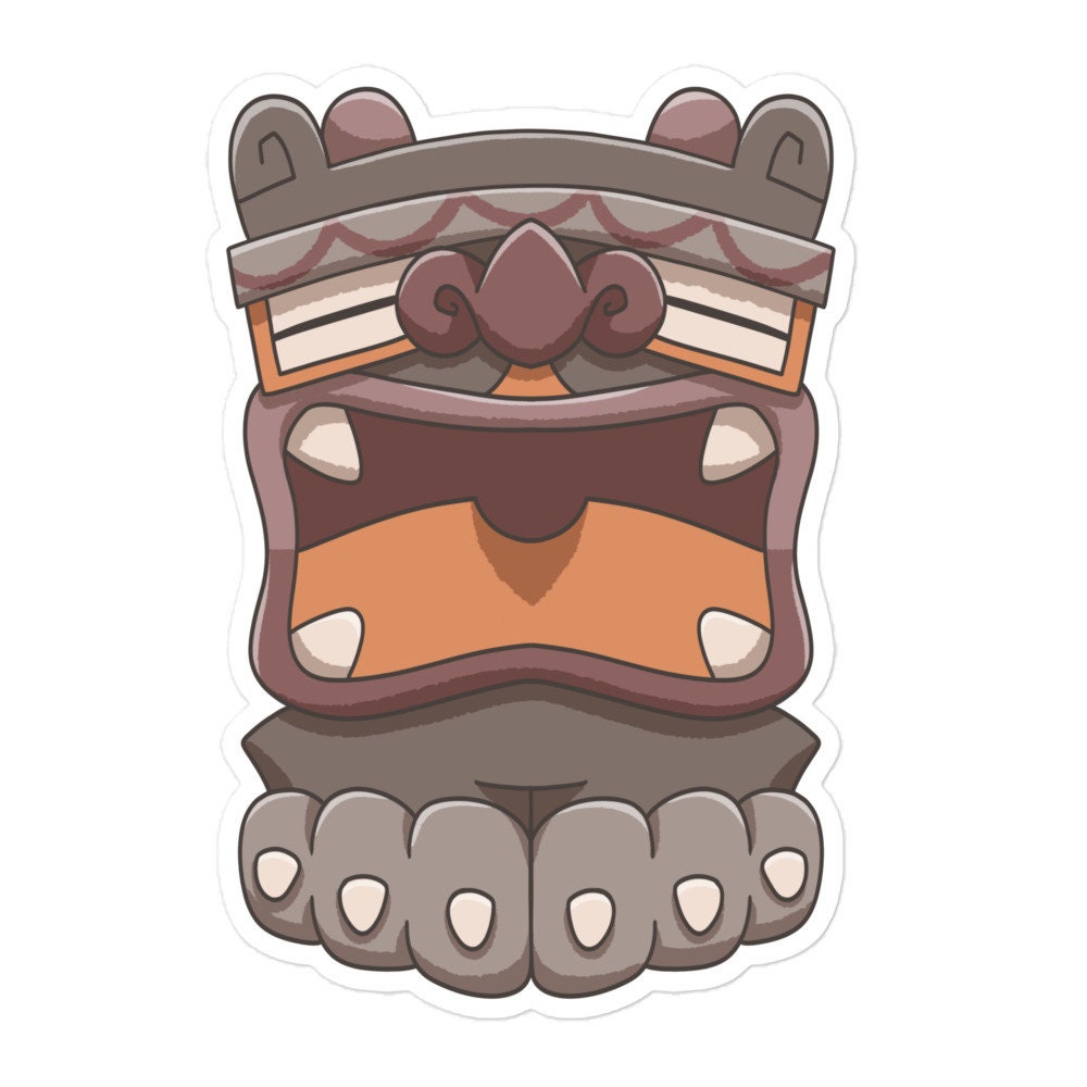 Animal Tiki Sticker - Polynesian Stickers, Car Decals, Tropical Design ...