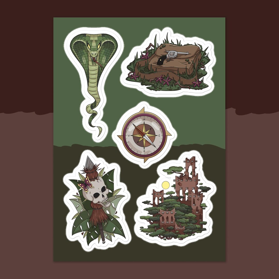 Jungle Adventurer Sticker Sheet Hand-drawn Digitally Explorer Stickers ...