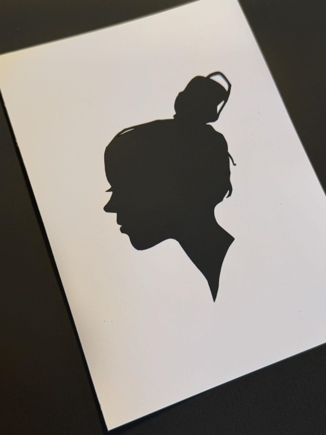 Hand Cut Custom Silhouette Portrait – Black Cardstock Paper Art - Etsy