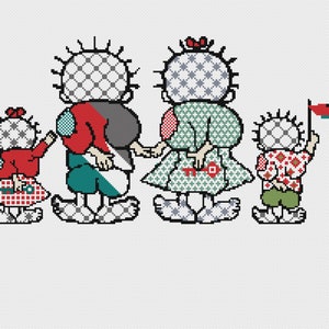 Handala & Family - Palestinian Flag- Instant Download
