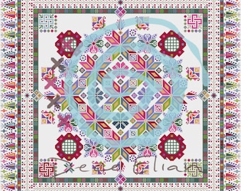 Oeil de Tatreez - motif Tatreez - téléchargement immédiat