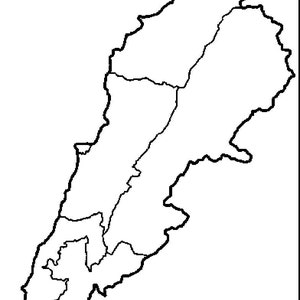 Large Map of Lebanon