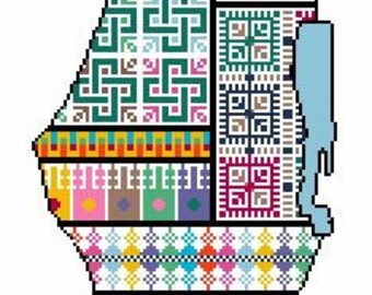 Tatreez Palestinian Map Design 6