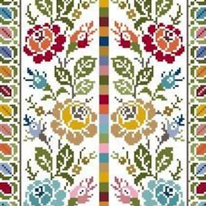 Floral Manjel Palestinain Thob side Tatreez Design