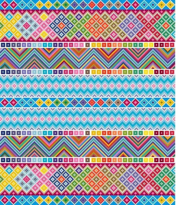 Abstract Tatreez Sampler Pattern Instant Download