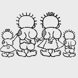 Handala & Family - Outline - Instant Download