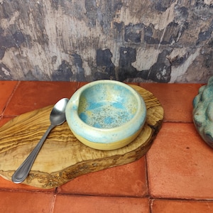 Porta bustine di tè in ceramica fatto a mano / fatto a mano / ceramica da studio gallese / zuccheriera / poggia cucchiaio in gres / fatto a mano in Galles / smaltato