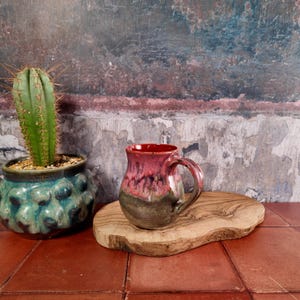 Tazza in ceramica grande / tazza da caffè in gres realizzata a mano / tazza da tè tornita a mano / ceramica artigianale gallese