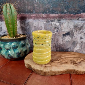 Glazed Ceramic Pen Pot | Handmade Welsh Pottery | Hand-thrown Stoneware Desk Tidy