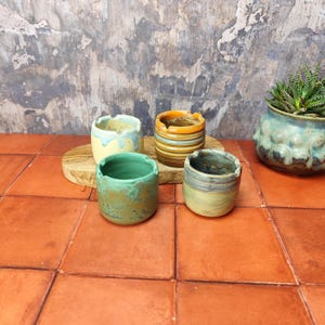 Handgemachter Künstler-Wassertopf für Malerei | Acryl, Tusche, Aquarellfarbe | handgetöpferte Keramik | Steingut | Kunstatelier | walisische Keramik
