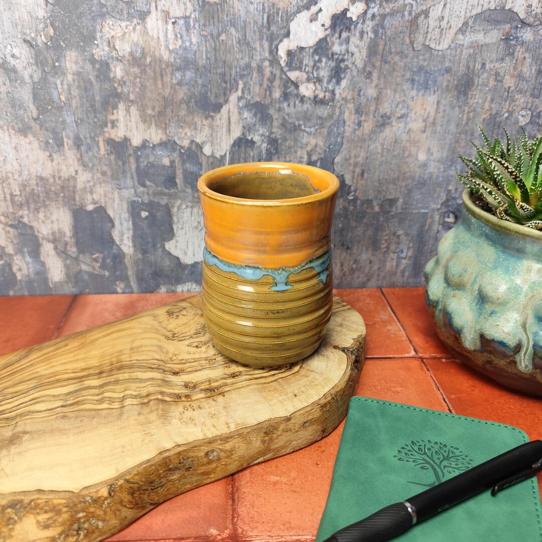 Handmade Ceramic Pen Pot | Welsh Pottery | Desk Tidy | Pencil ...