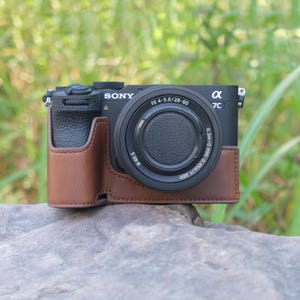 Leather Camera Bag for Sony A6700, Leather Camera Holder, Leather Camera Case, Custom Photographer Gift for Men