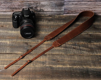 Personalized Leather Camera Strap, Leather Strap for Photographers, Leather Camera Holder, Photography Accessories Gift for Him Her