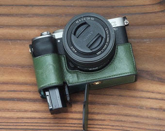 Leather Camera Case for Sony A7C A7M3, Personalized Photographer Gift