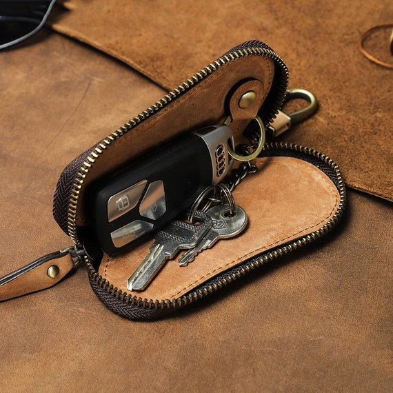 Schlüsseltasche aus Leder, Leder Schlüsseletui, Personalisiertes