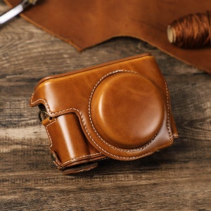 Borsa per fotocamera in pelle per ZV-1, supporto per fotocamera in pelle, custodia per fotocamera in pelle, regalo fotografo personalizzato con cinturino in pelle, regalo per uomo
