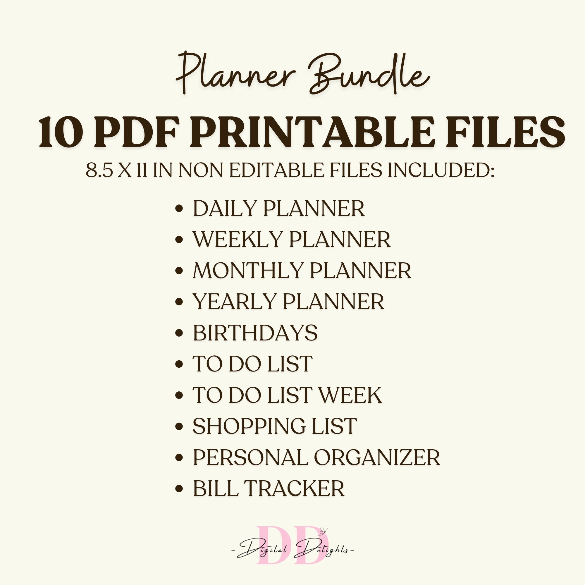 Printable Planner - Etsy