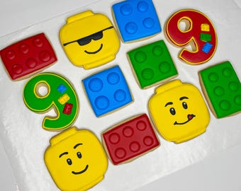 Building Blocks Birthday Cookies | One Dozen