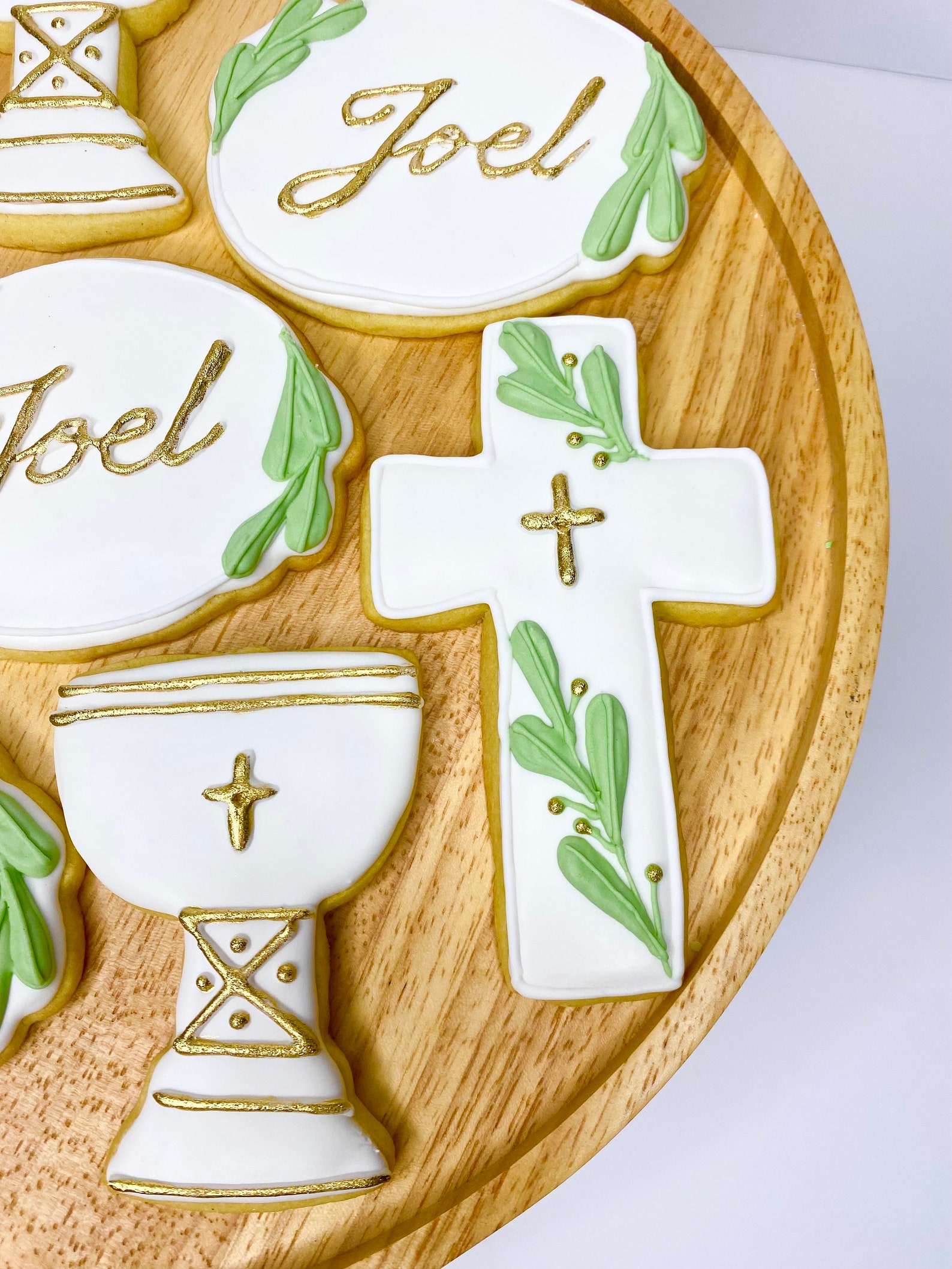 First Communion Cookies, Baptism Cookies Personalized, Religious ...