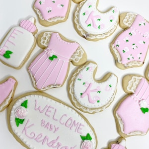 Welcome baby cookies | baby shower cookies | birthday 12 piece