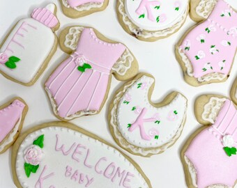 Welcome Baby Cookies: Baby Shower Birthday Treats (12 Piece)