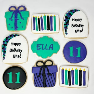 Birthday cookies | custom color birthday cookies