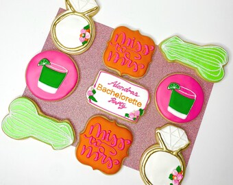 Bachelorette & Bridal Shower Cookies | Bride To Be Party Favors | Custom Sugar Cookies