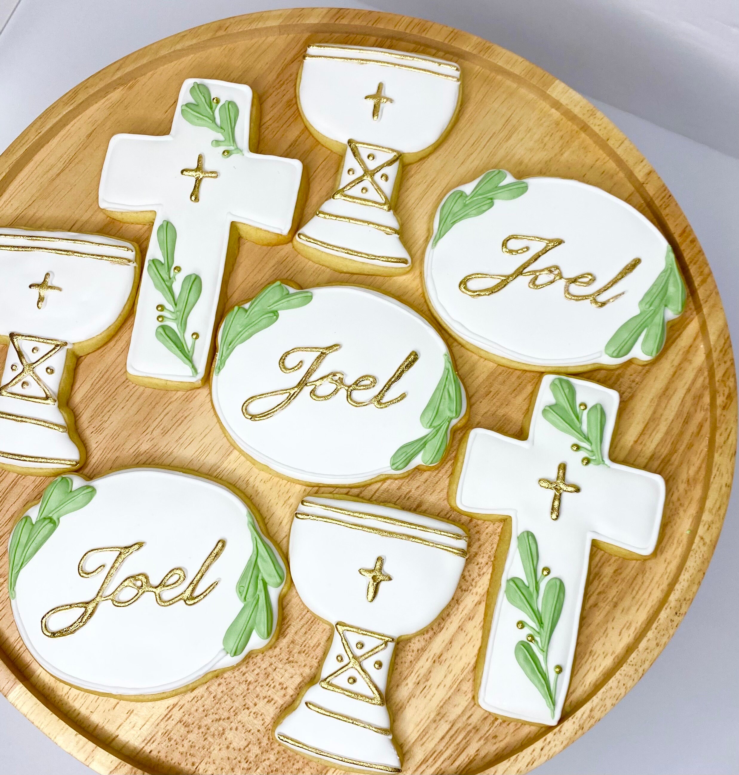 First Communion Cookies, Baptism Cookies Personalized, Religious ...