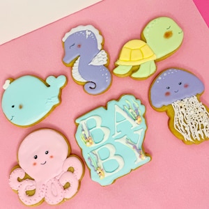 Under the sea baby shower cookies | birthday cookies | decorated cookies