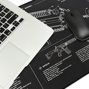大型マウスパッド AK-47、ゲーミング大型マウスパッド、ゲーミングマウスパッド AK-47、拡張デスクパッド AK-47、大型 36"x12" マウスパッド、大型ゲーミングデスクパッド