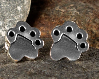 Sterling Silver Paw Post Earring