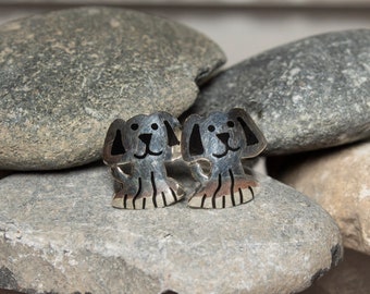 Sterling silver Dog Post Earrings