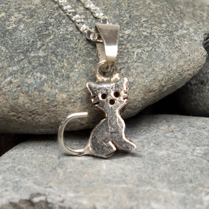 Sterling silver Cat necklace