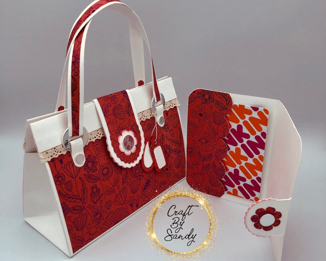 Handbag cardstock Gift card Handbag Gift bag for Mom Etsy