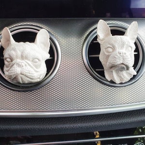 Ceramic scent plug for car, car fresher, car fragrance, air freshener, French bulldog, dog