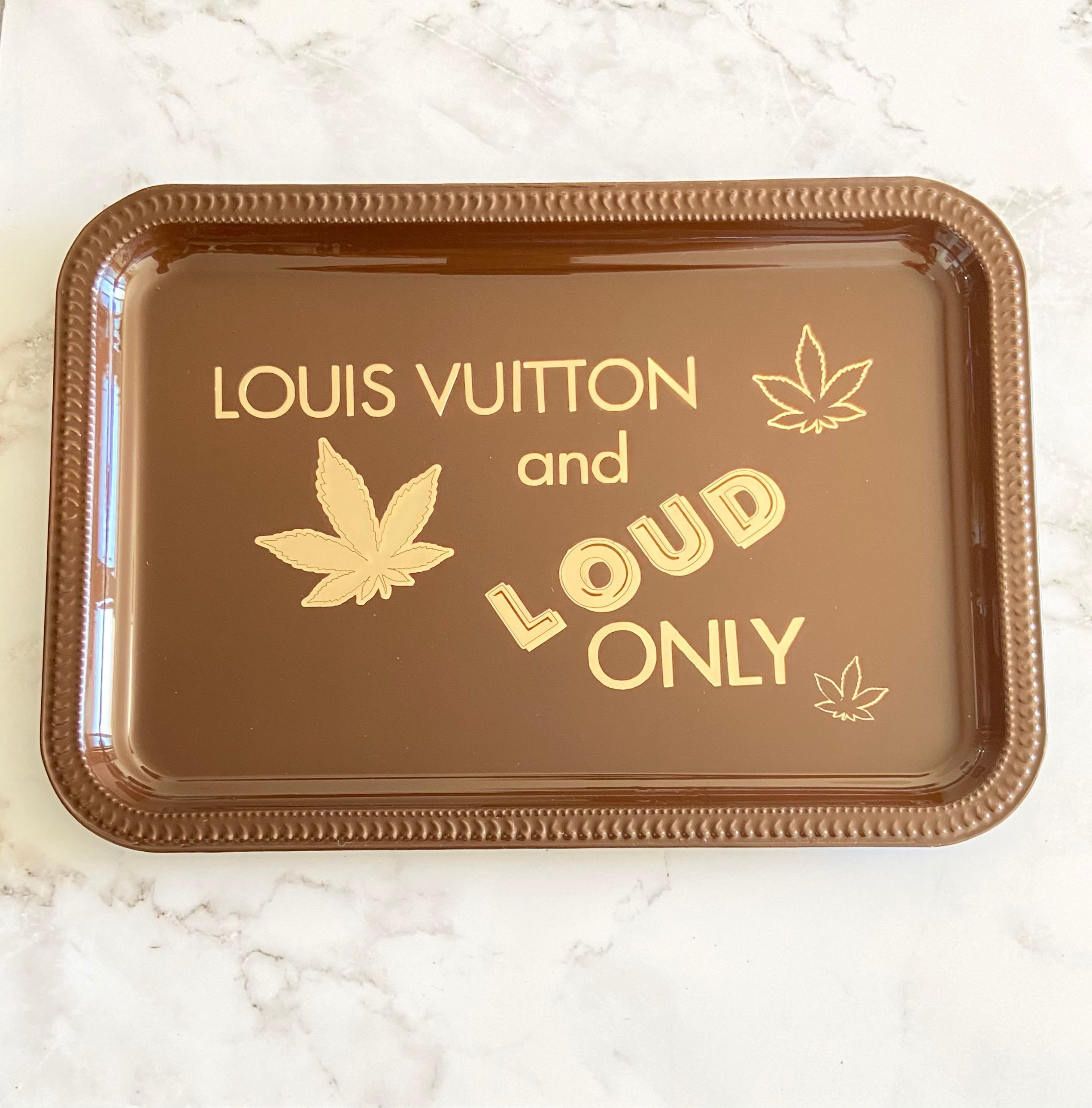 LV Louis Vuitton inspired Rolling Tray Set