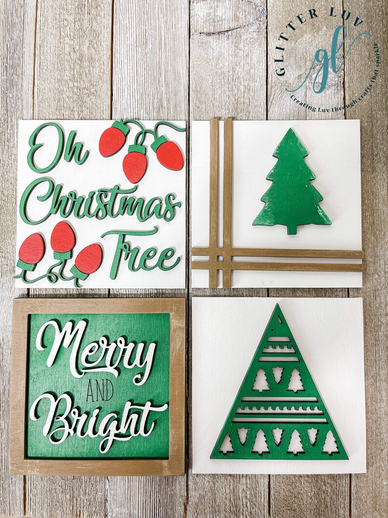 Christmas Tree Leaning Ladder Interchangeable DIY Kit Etsy