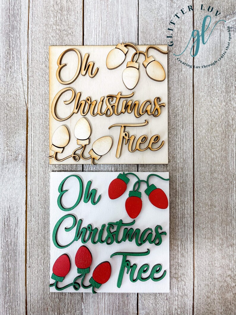 Christmas Tree Leaning Ladder Interchangeable DIY Kit Etsy