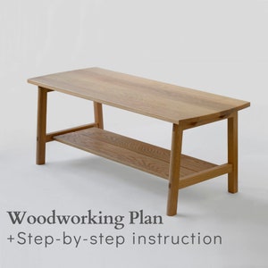 Modern Coffee Table Woodworking Plan - Woodwork Project - Woodwork Plan Furniture