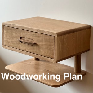 Floating Side Table Woodwork Plan - Woodworking Plan PDF - Night Stand Woodworking Plan