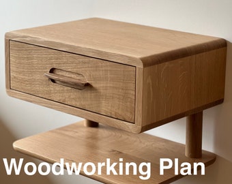 Floating Side Table Woodwork Plan - DIY Woodwork Plan - Woodwork Project