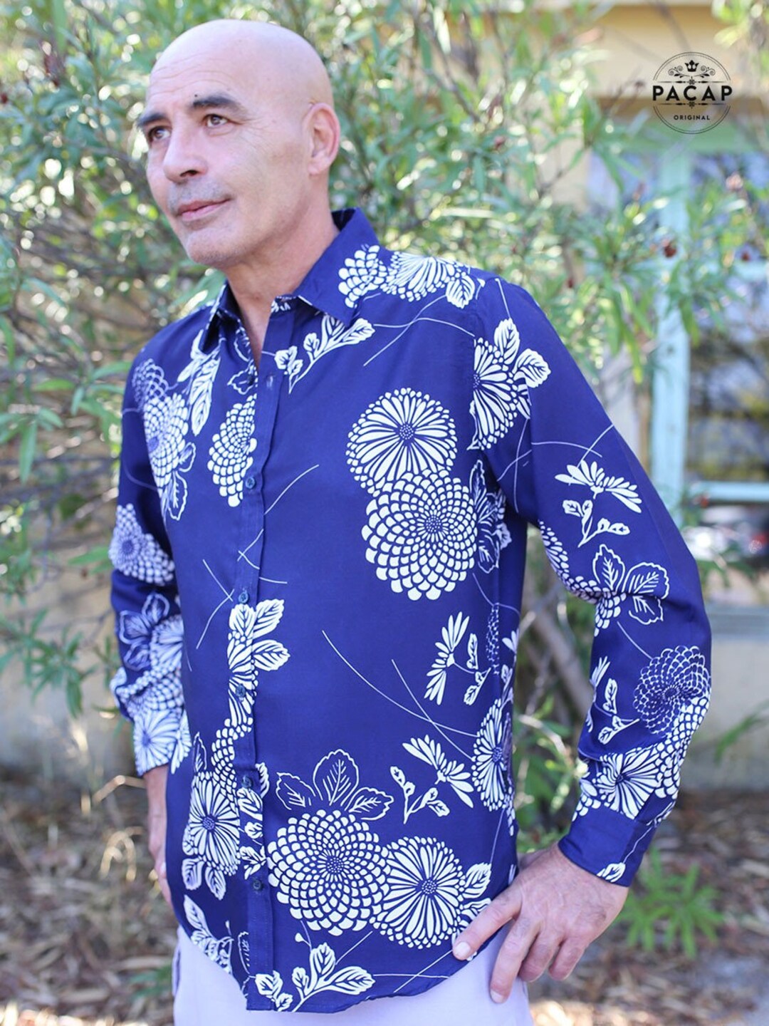 Pacap Chemise Homme Multicolore Chemise Homme Imprimé Florale