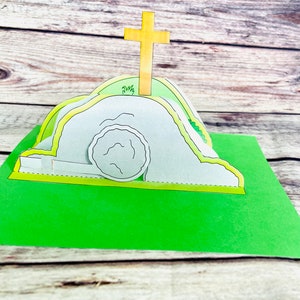 Simple printable 3D Resurrection Garden- comes with a colouring page and wordsearch