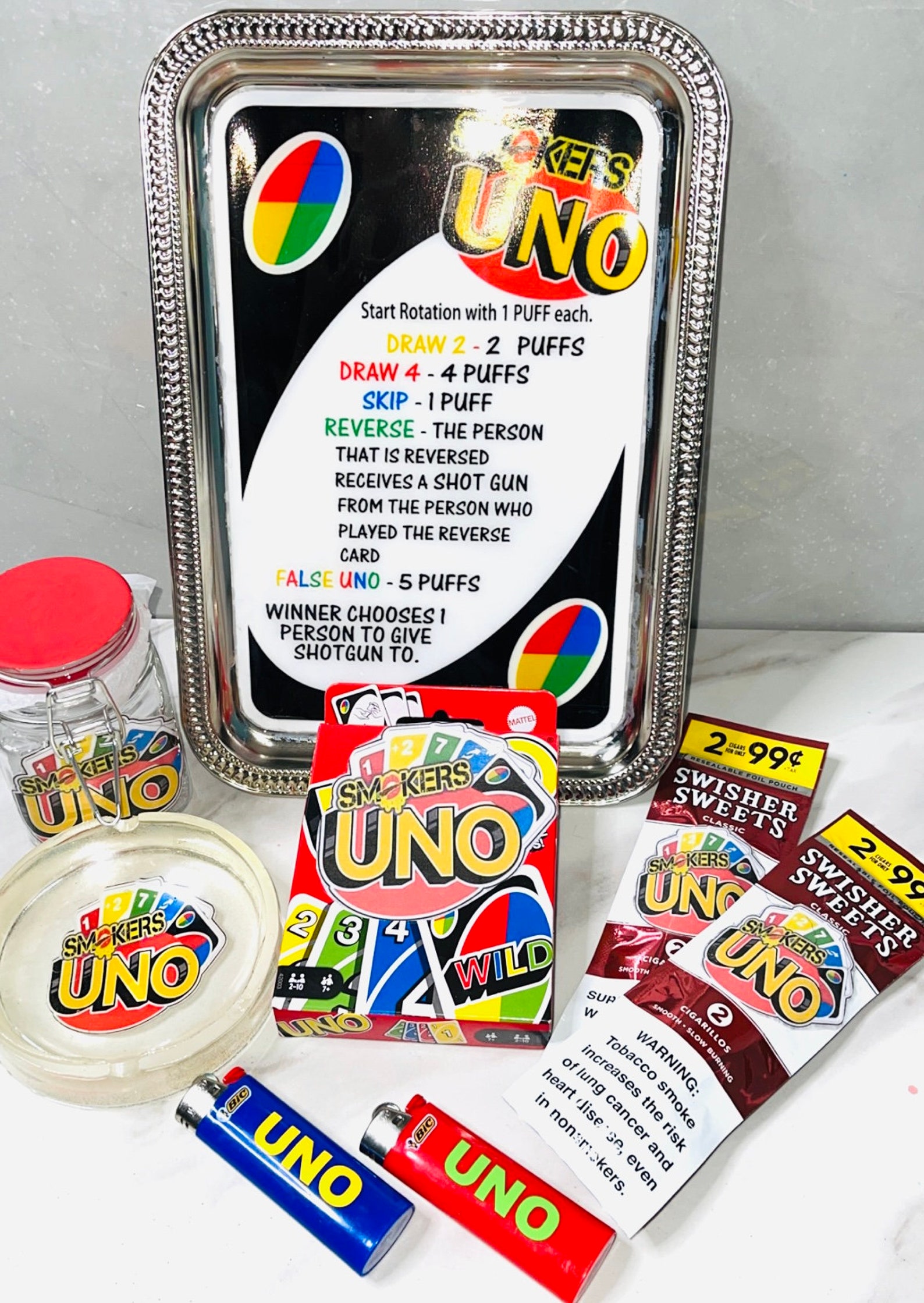 Smokers Uno Game Etsy